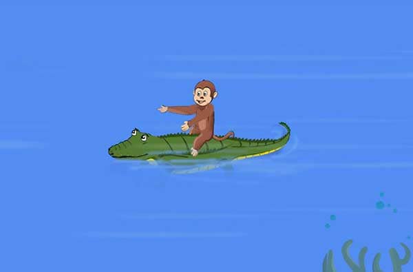 القصة المصورة التمساح والقرد 14